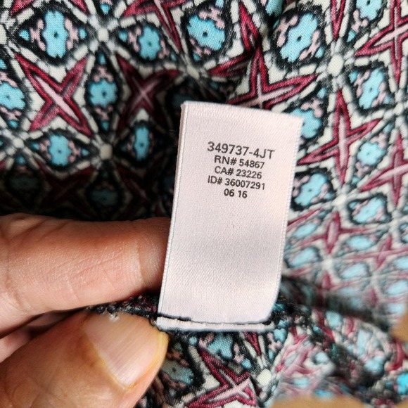 Victoria's Secret Open Front Kimono Cover Up Block Print Women's M/L - Picture 12 of 12